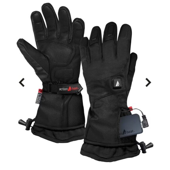 Action Heat 5 Volt Rechargeable Size XL Men’s Slim Fit Fleece Heated Gloves NWB - Picture 8 of 8